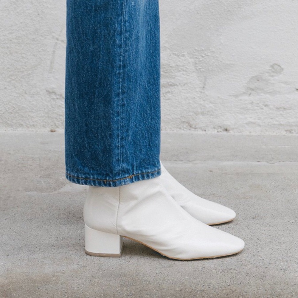 Loeffler Randall Carter Boot White Patent Leather